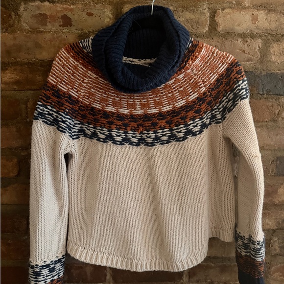 Madewell Multicolor Turtle Neck Sweater - Picture 1 of 5